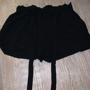 Black flowy soft shorts